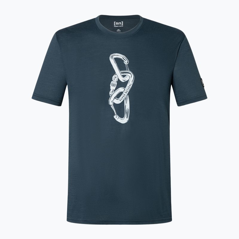 Men's T-shirt super.natural Carabineri Tee blueberry/vapor grey 2