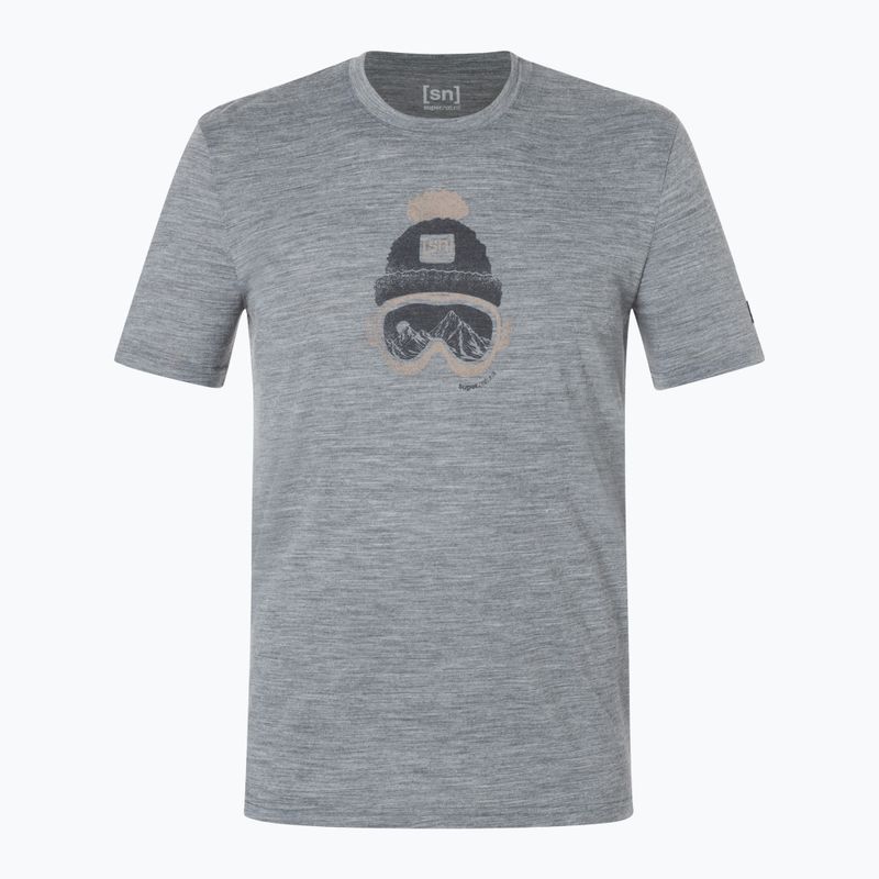Men's T-shirt super.natural Gogeanie Tee cashmere greymel/dark shadowmel/vintage khakimel 4