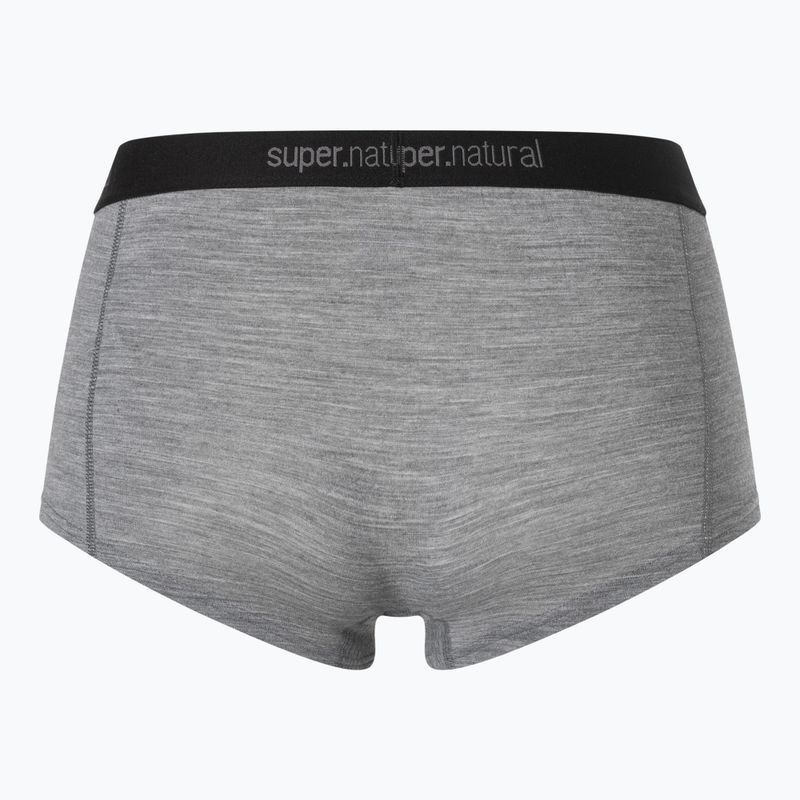 Women's thermal boxer briefs super.natural Tundra 175 Boyfriend Hipster cashmere grey melange 2