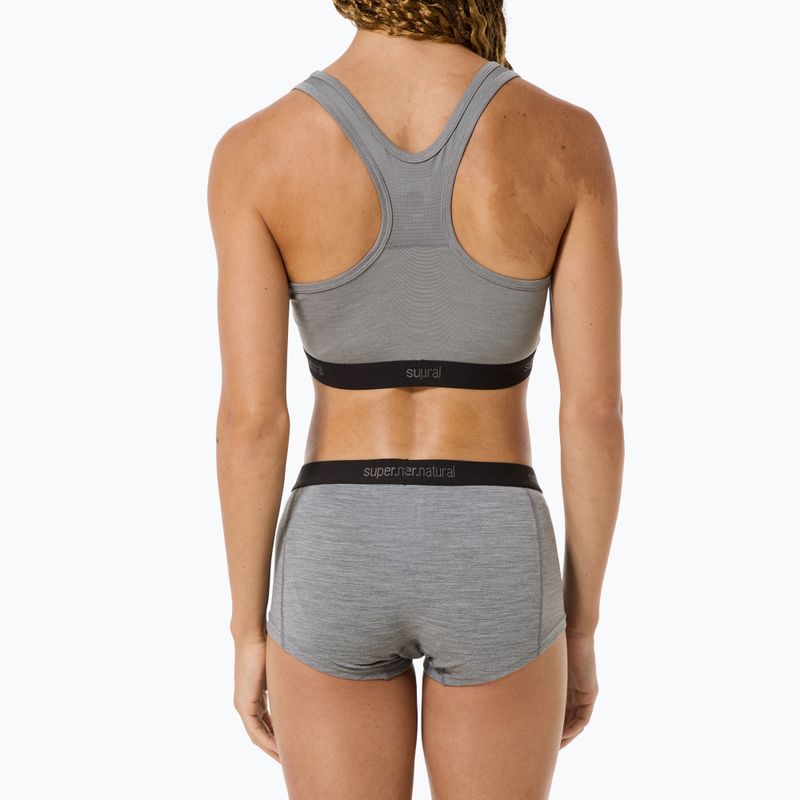 Women's thermal boxer briefs super.natural Tundra 175 Hipser 2 pairs sashmere grey melange/cashmere grey melange 4
