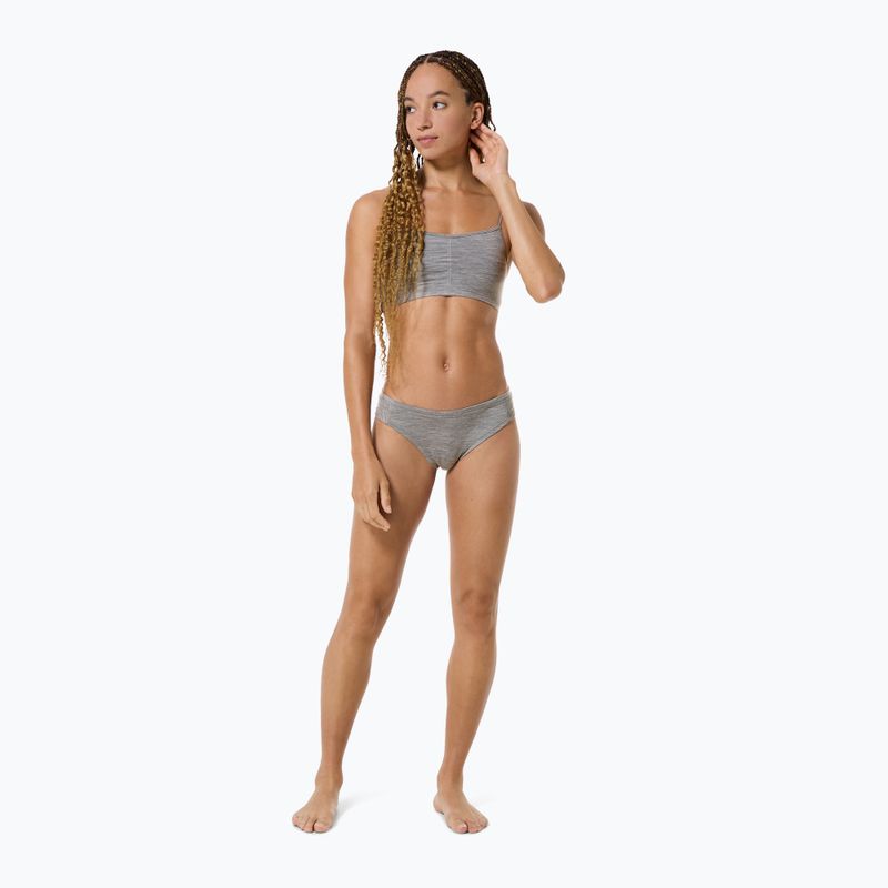 Women's thermal active underwear super.natural Tundra 175 Thong cashmere grey melange 4