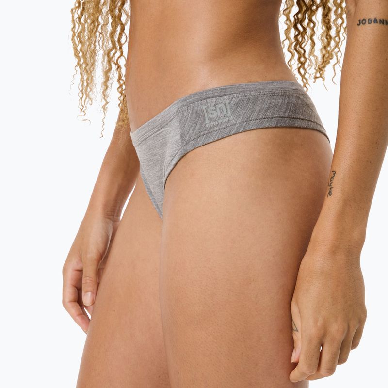 Women's thermal active underwear super.natural Tundra 175 Thong cashmere grey melange 6