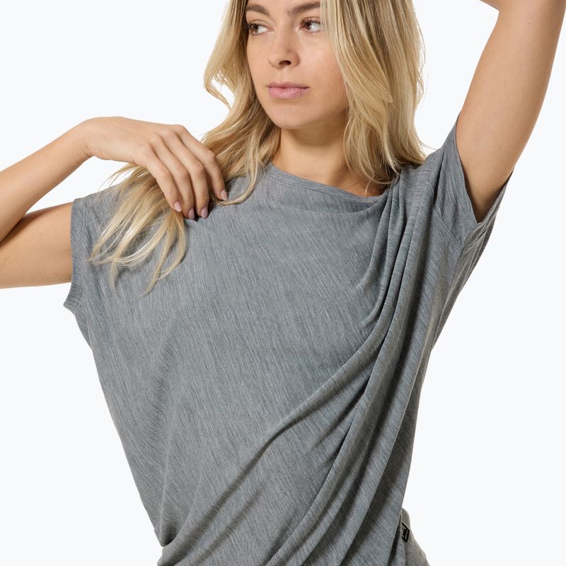 Women's yoga T-shirt super.natural Yoga Loose Tee cashmere grey melange 3