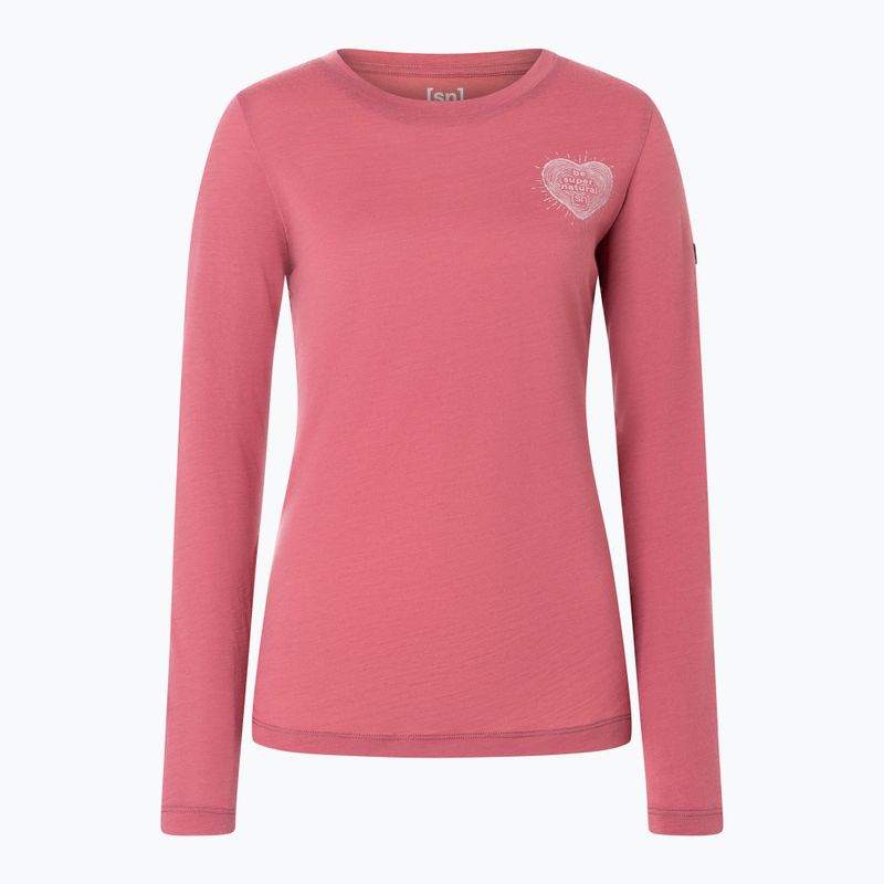 Women's longsleeve super.natural Little Heartwood mauwewood/white stone 4