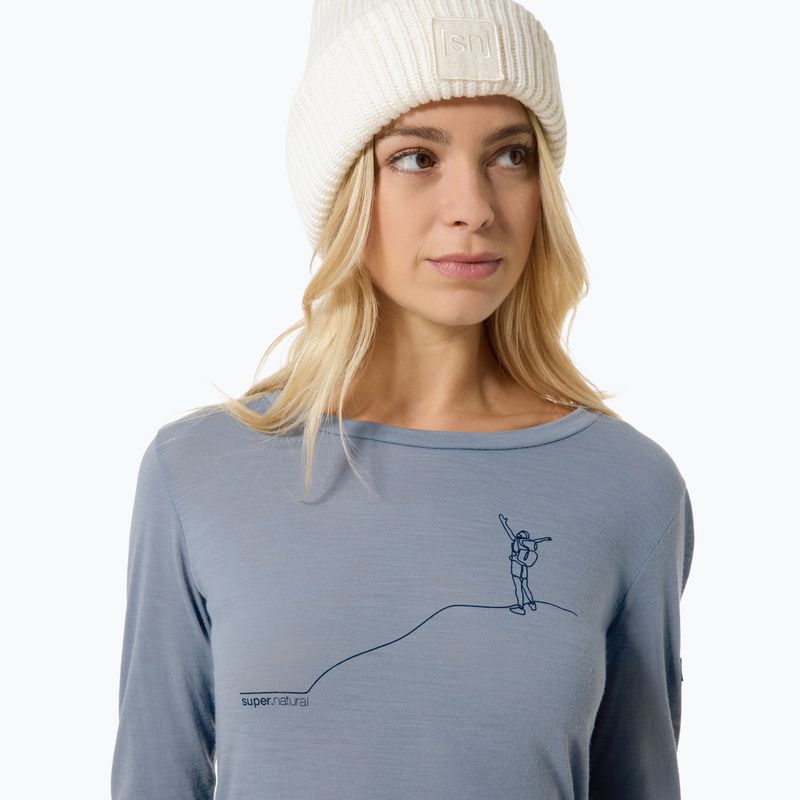 Women's longsleeve super.natural Bergglück flint stone/blueberry 3