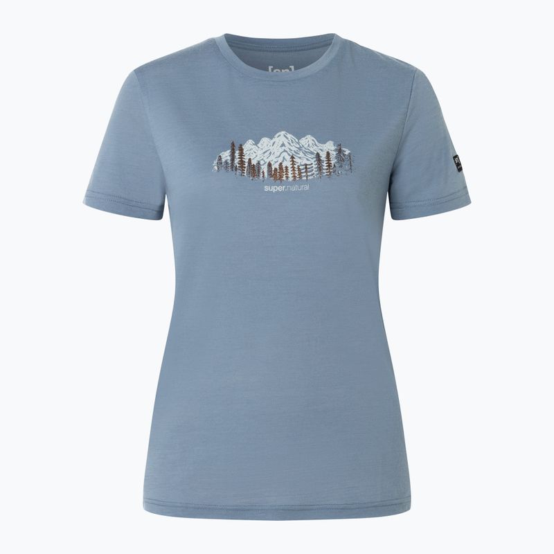 Women's T-shirt super.natural Woods Tee flint stone/white stone/copper 4