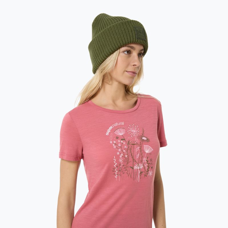 Women's T-shirt super.natural Rock Flowers Tee mauvewood/various 3