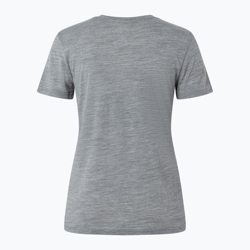Women's T-shirt super.natural Ornament Tee cashmere grey melange/leaf melange/white stone 5