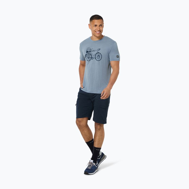 Men's thermal T-shirt super.natural Wander Wheel flint stone/blueberry 2