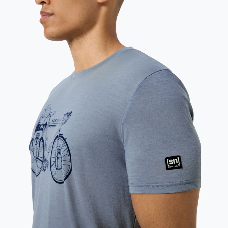 Men's thermal T-shirt super.natural Wander Wheel flint stone/blueberry 4