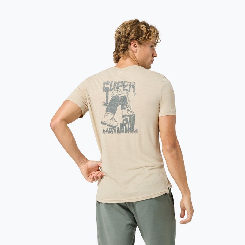 Men's T-shirt super.natural Peak Lovers white pepper/eucalyptus 3