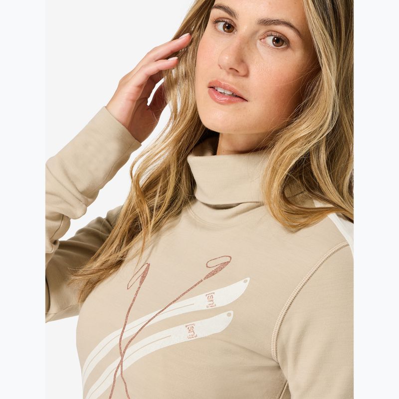 Women's sweater Super.Natural KryTeeede Ski Roll Neck pepper/white/mountain trail gl/white 3