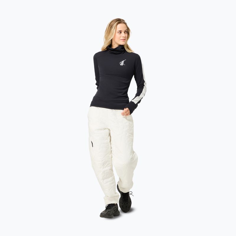 Women's sweater super.natural Bunny Roll Neck jet black/f.white/various/eucalyptus gl 2