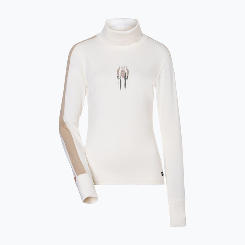 Women's sweater Super.Natural Racing Team Roll Neck fresh white / w. pepper / various 5
