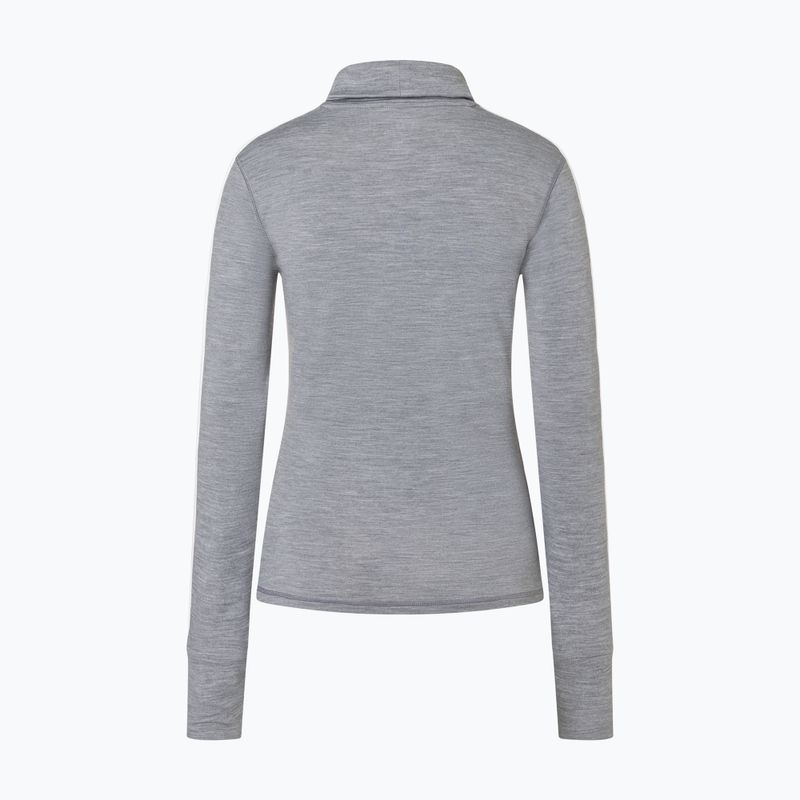 Women's sweater Super.Natural Freeride Roll Neck cashmere grey melange / f. white / f. white 5