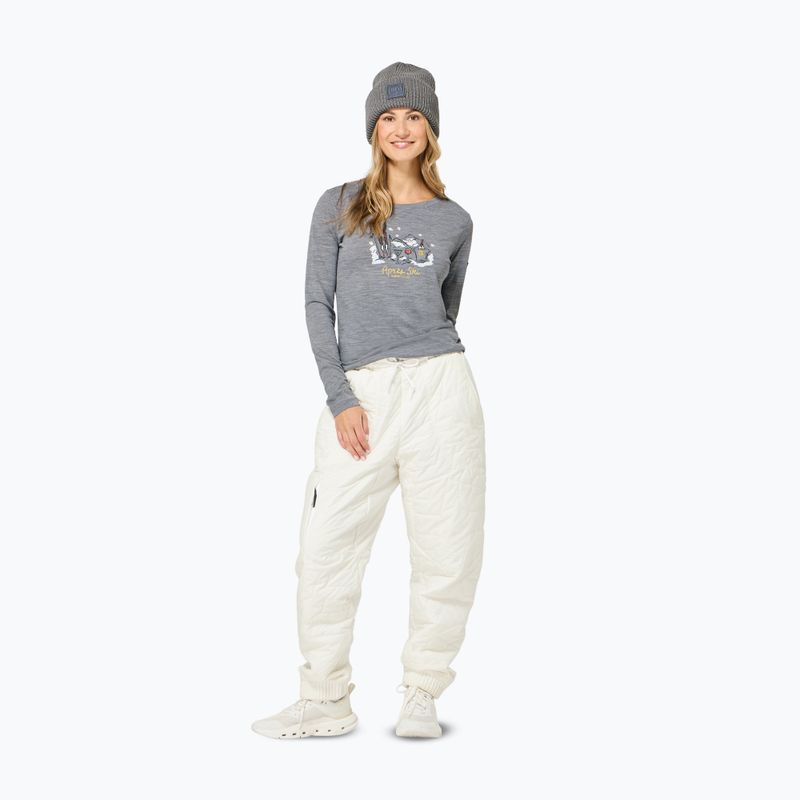 Women's longsleeve super.natural Apres Ski cashmere grey melange/various 2