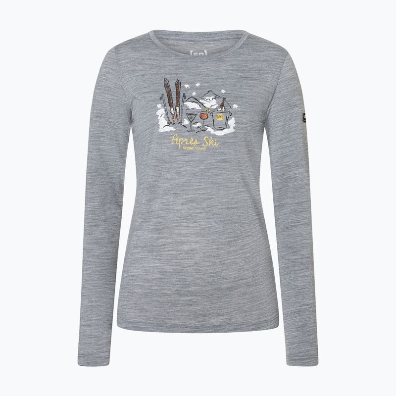 Women's longsleeve super.natural Apres Ski cashmere grey melange/various 5