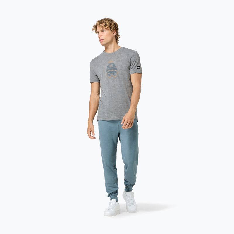 Men's T-shirt super.natural Gogeanie cashmere grey melange/various 2