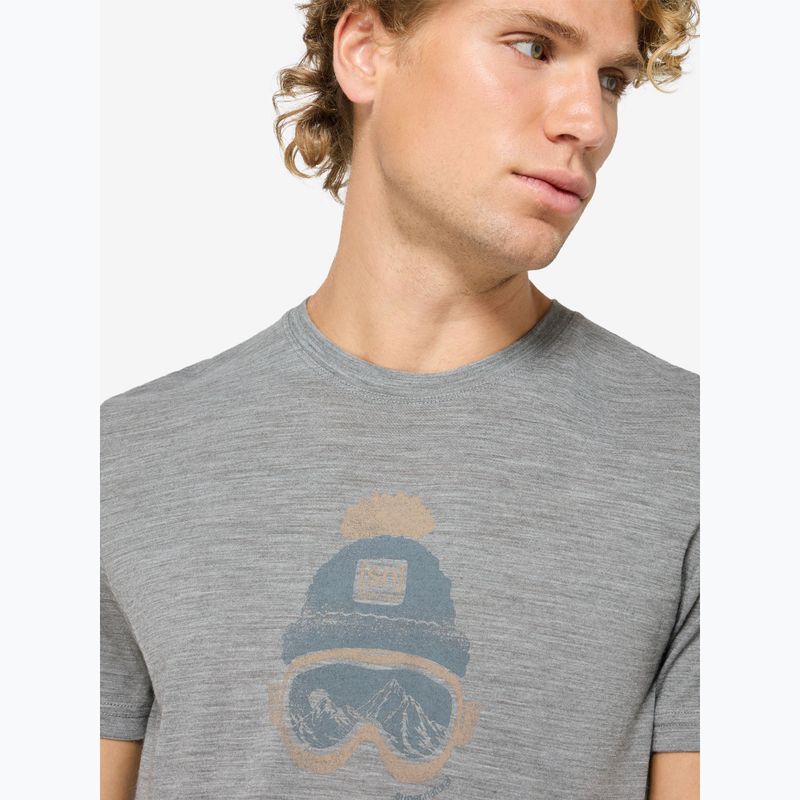 Men's T-shirt super.natural Gogeanie cashmere grey melange/various 3