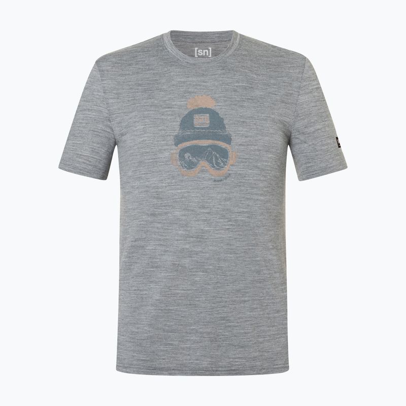 Men's T-shirt super.natural Gogeanie cashmere grey melange/various 4