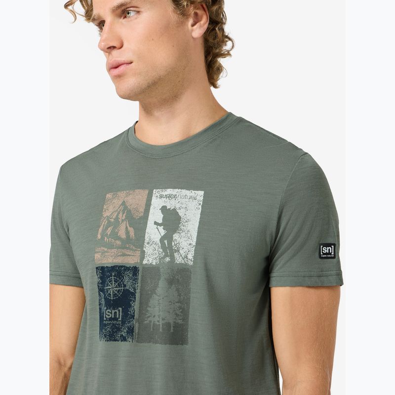 Men's T-shirt Super.Natural Go Hiking Tee eucalyptus/various 3