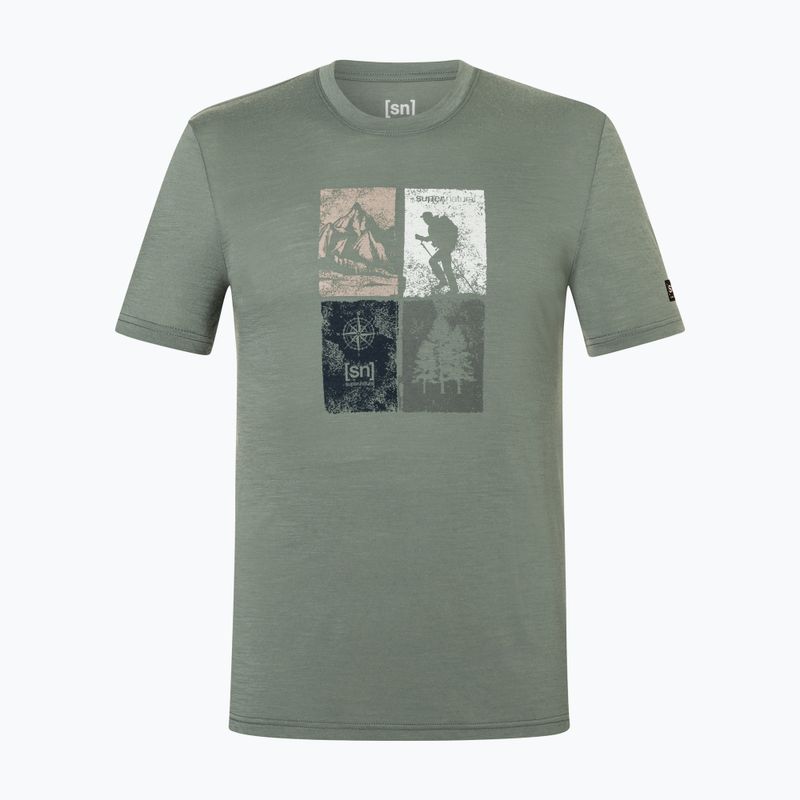 Men's T-shirt Super.Natural Go Hiking Tee eucalyptus/various 4