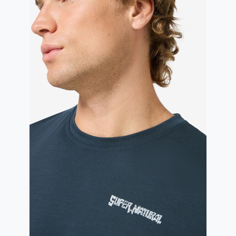 Men's T-shirt super.natural Peak Lovers blueberry/vapor grey 4