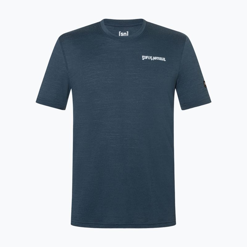 Men's T-shirt super.natural Peak Lovers blueberry/vapor grey 5