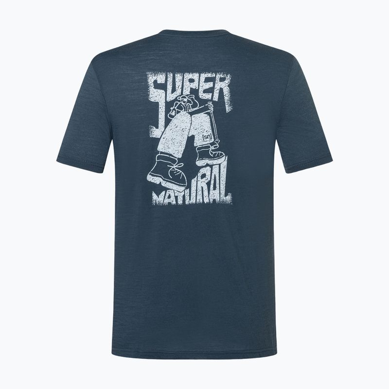 Men's T-shirt super.natural Peak Lovers blueberry/vapor grey 6