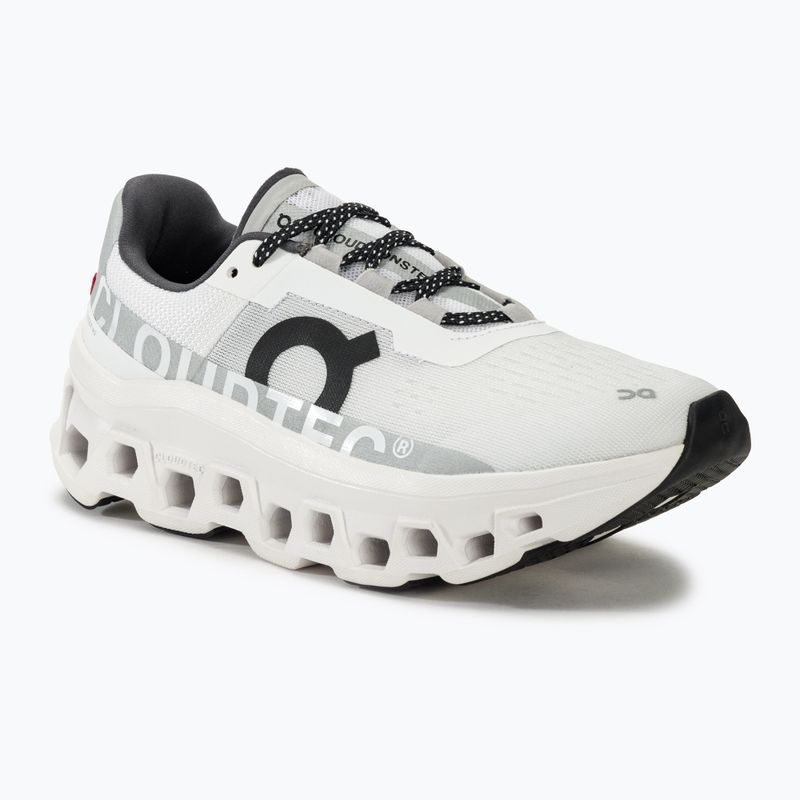 Women's On Cloudmonster allwhite running shoes