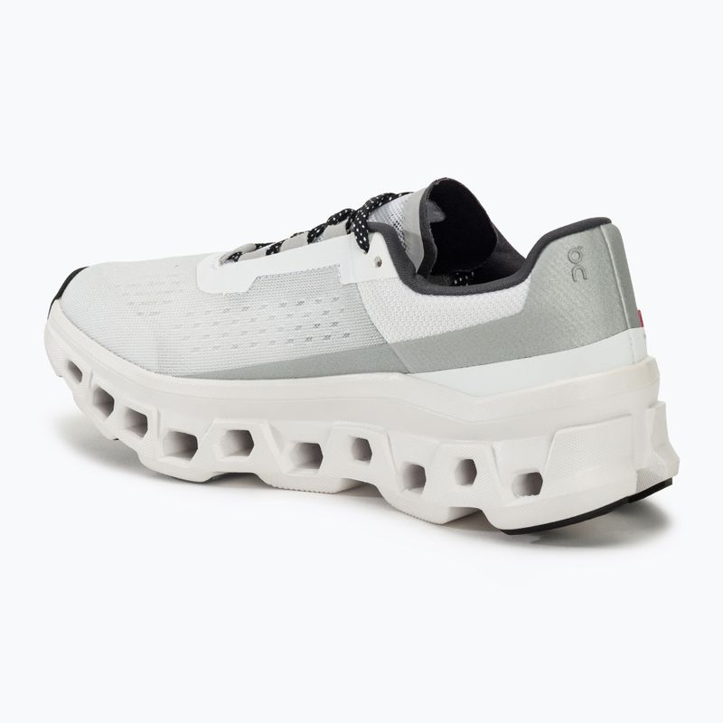 Women's On Cloudmonster allwhite running shoes 3