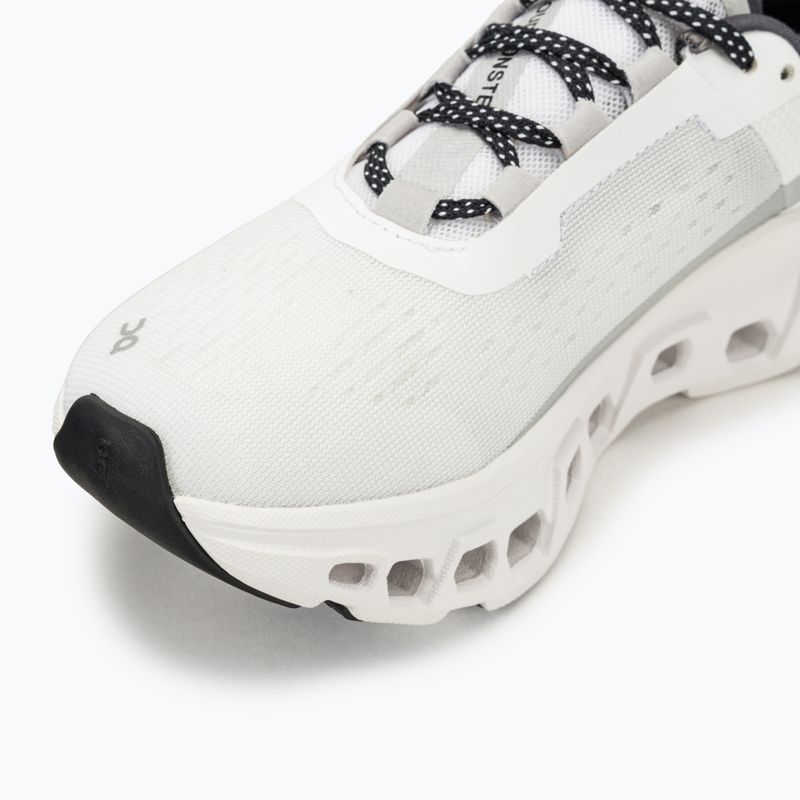 Women's On Cloudmonster allwhite running shoes 7