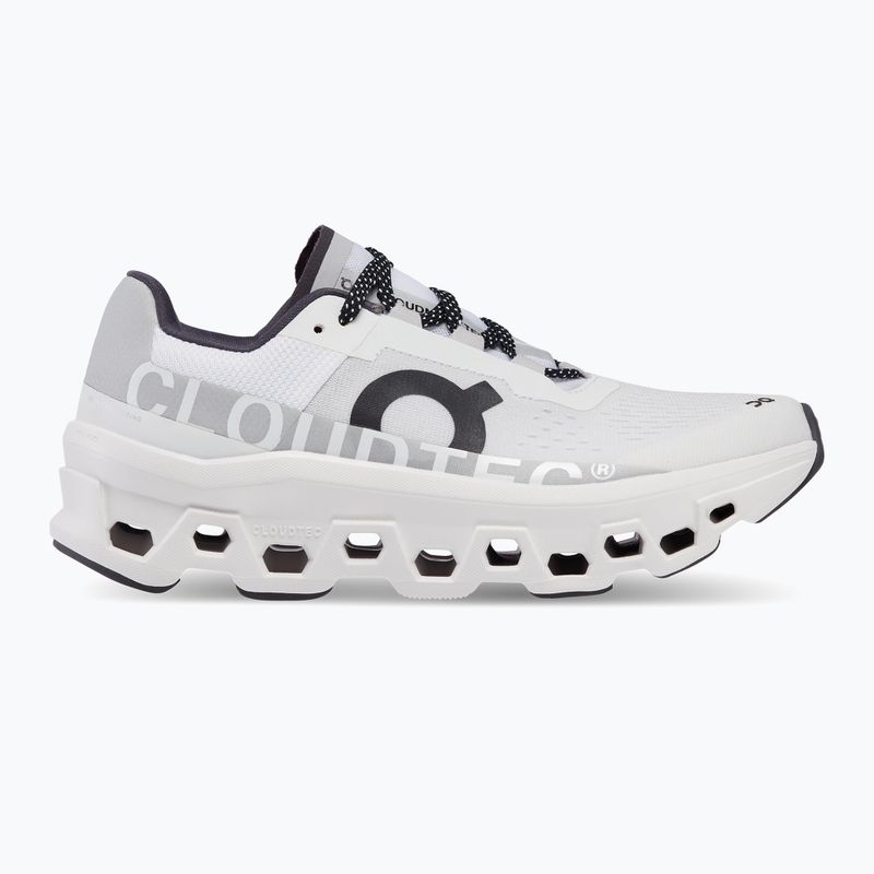 Women's On Cloudmonster allwhite running shoes 9