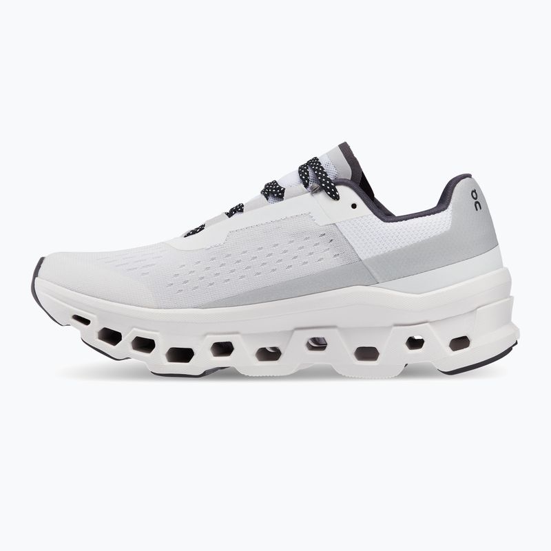 Women's On Cloudmonster allwhite running shoes 10