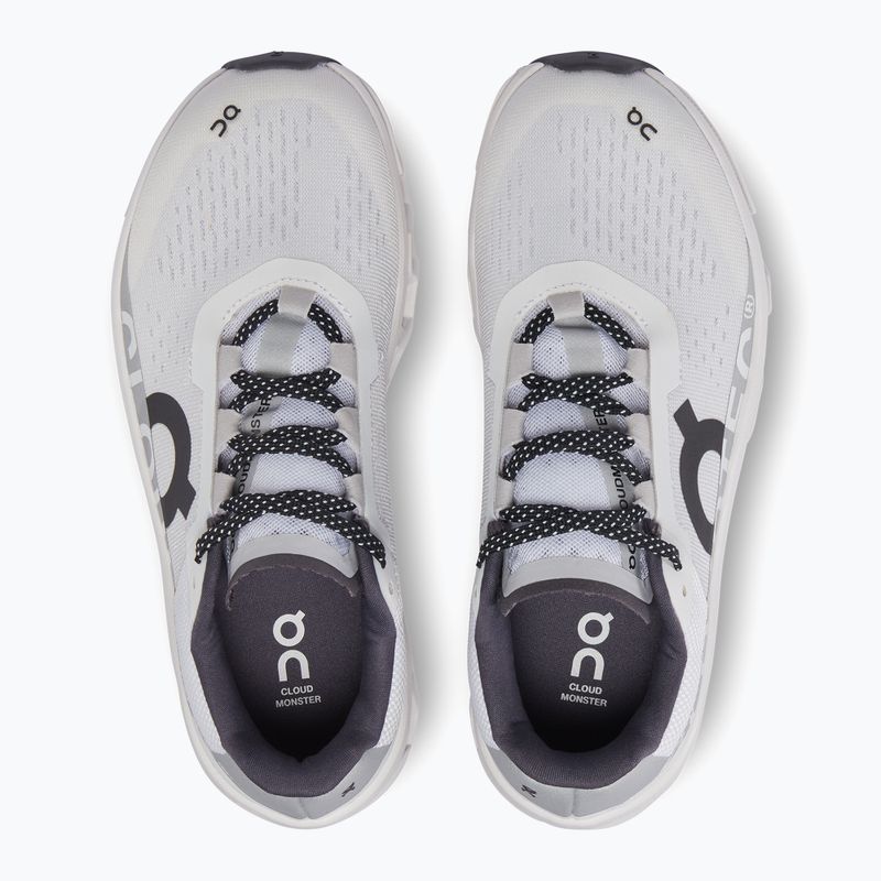 Women's On Cloudmonster allwhite running shoes 12