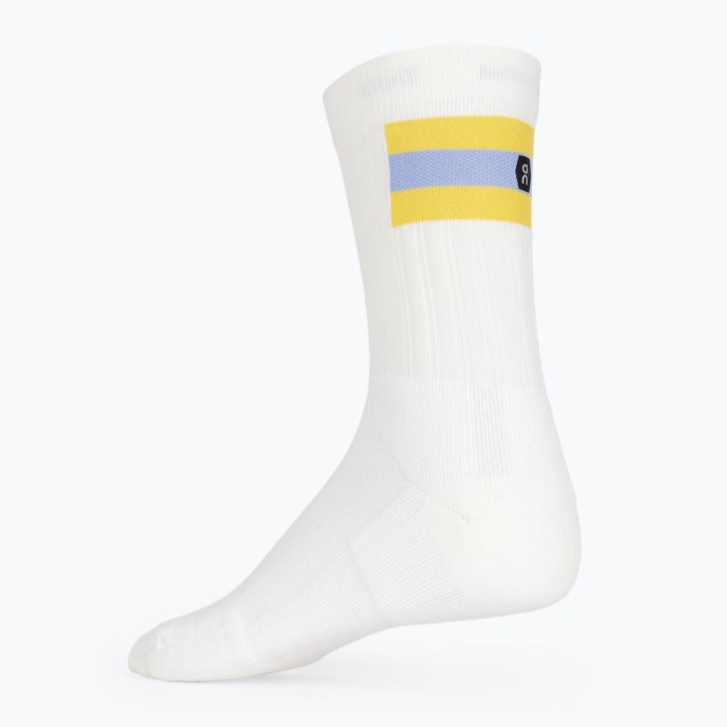 Men's On Tennis socks white/mustard 2