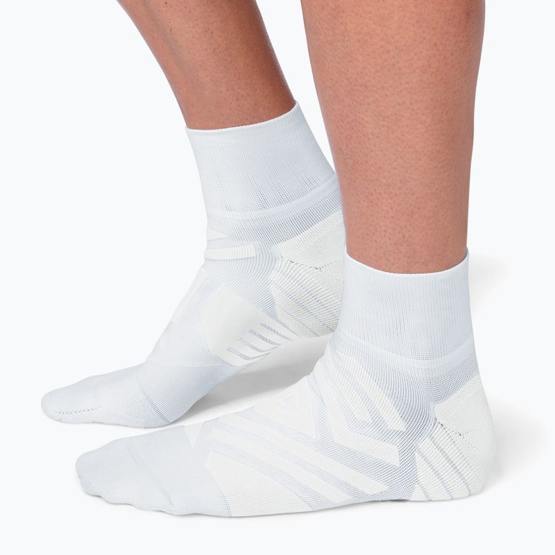 Men's On Running Performance Mid white/ivory running socks 3