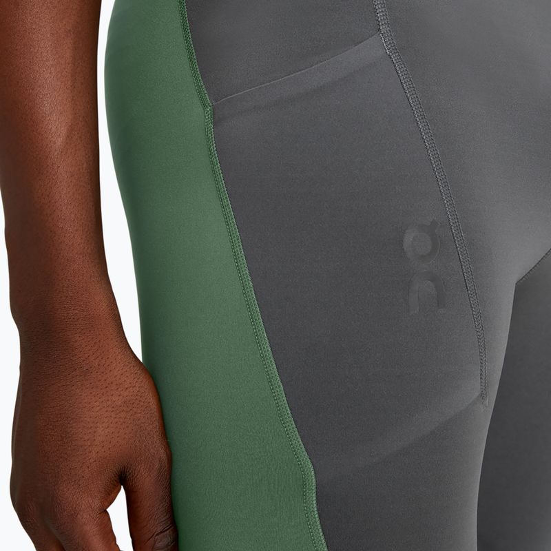 Men's running leggings On Running Performance shadow/ivy 5
