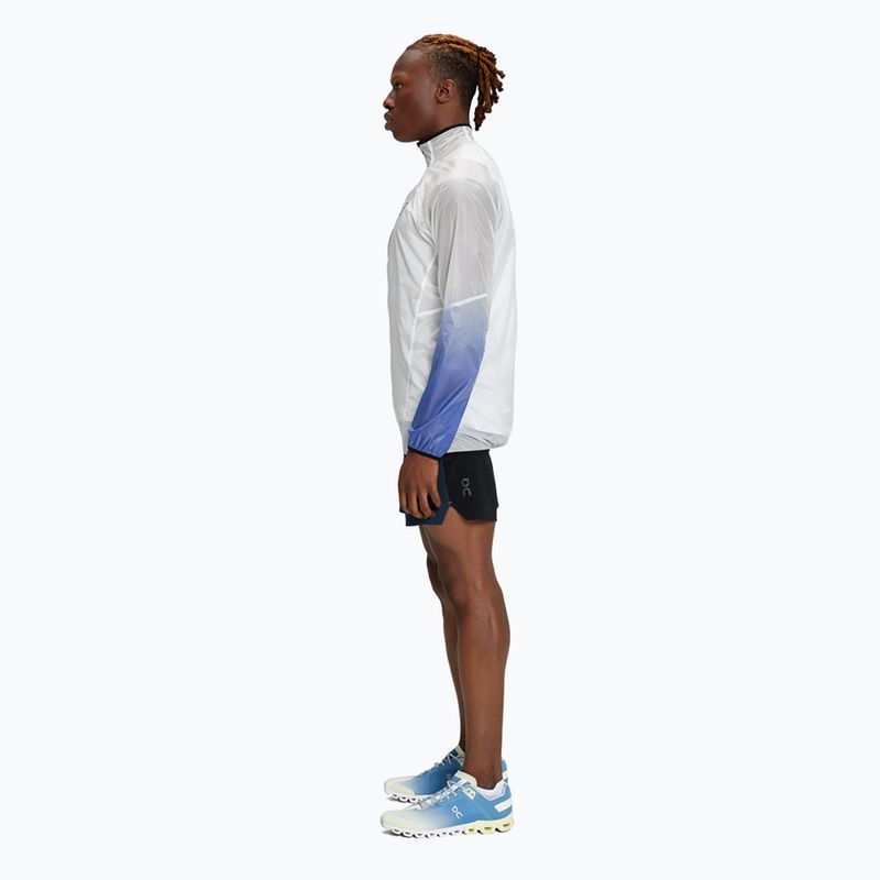 Men's On Zero undyed-white /cobalt running jacket 2
