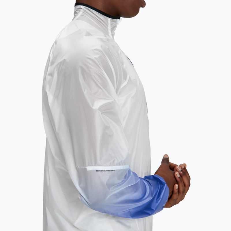 Men's On Running Zero undyed-white /cobalt running jacket 6