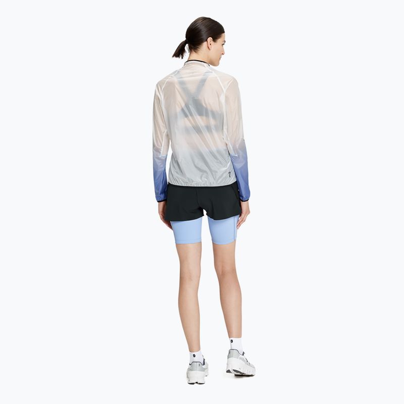Women's On Zero undyed-white /cobalt running jacket 3