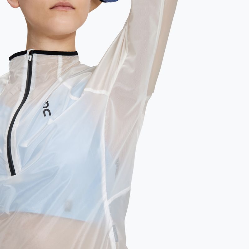 Women's On Zero undyed-white /cobalt running jacket 6