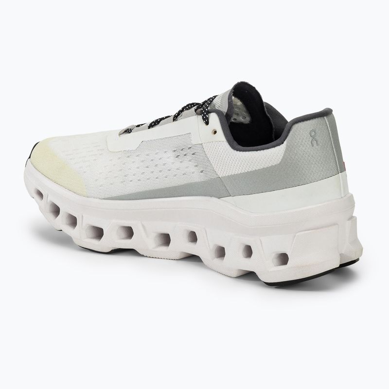 Men's On Cloudmonster undyed-white/white running shoes 3