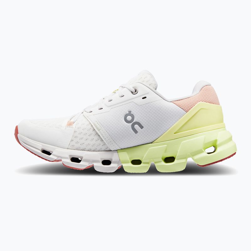 Women's On Cloudflyer 4 white/hay running shoes 9