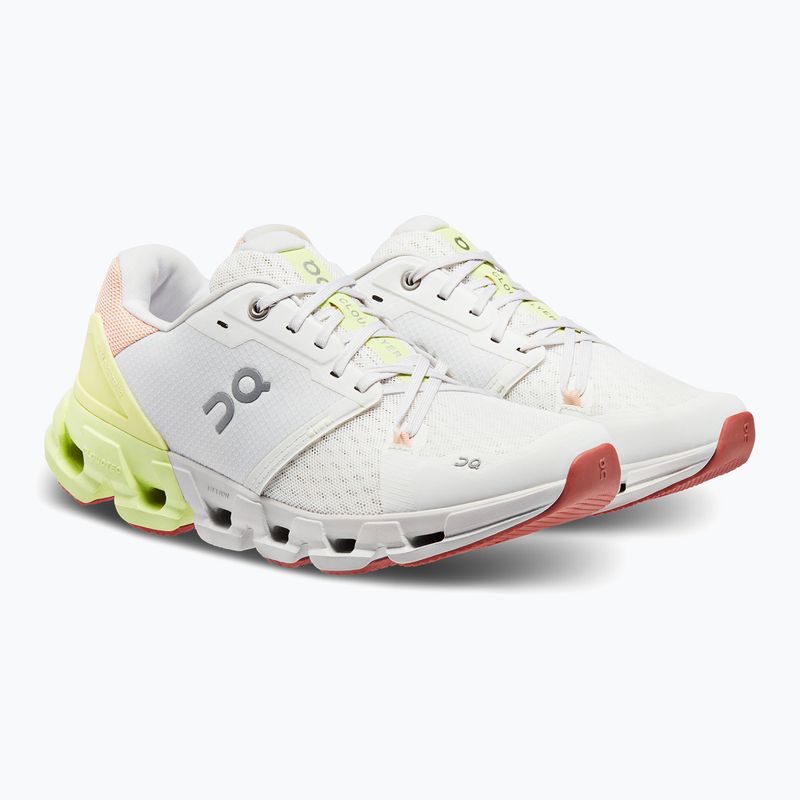 Women's On Cloudflyer 4 white/hay running shoes 10