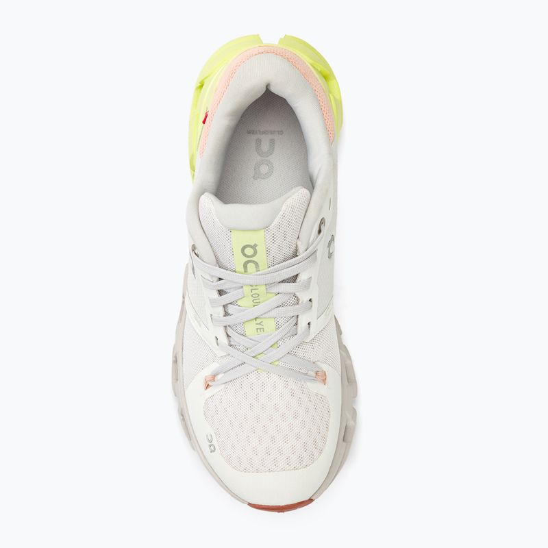 Women's On Cloudflyer 4 white/hay running shoes 5