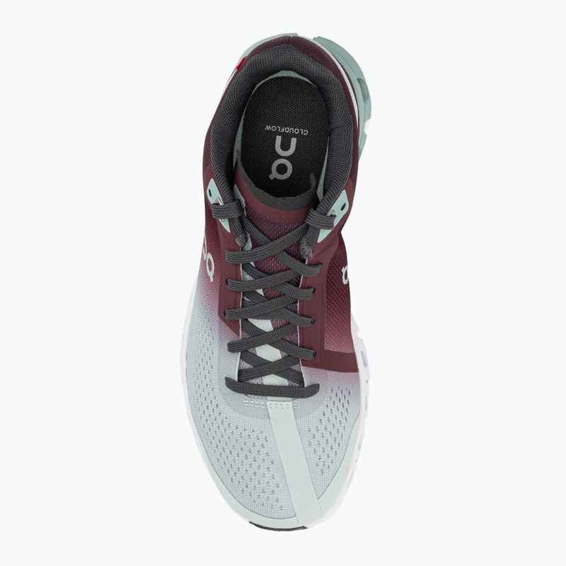 Women's running shoes On Cloudflow grey maroon 3599231 6