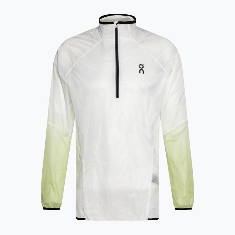 Men's On Zero white/meadow running jacket