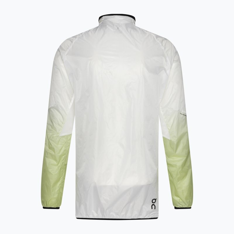 Men's On Zero white/meadow running jacket 2