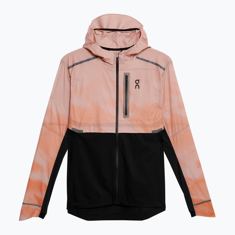 Men's On Weather Lumos running jacket woodrose/black 6